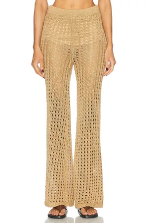 SIMON MILLER Brisas Crochet Pant in - Neutral. Size M (also in S, XS).