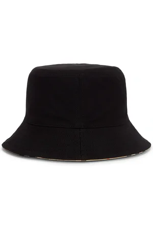 Burberry Reversible Bucket Hat in - Black,Beige. Size L (also in S).