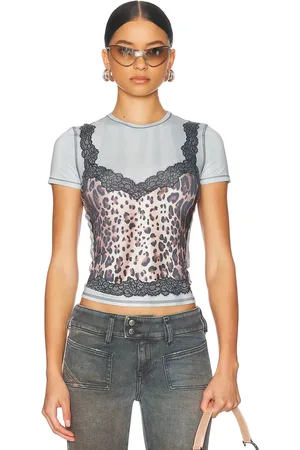 Diesel Short Sleeve T-Shirt in - Blue,Brown. Size S (also in XS).