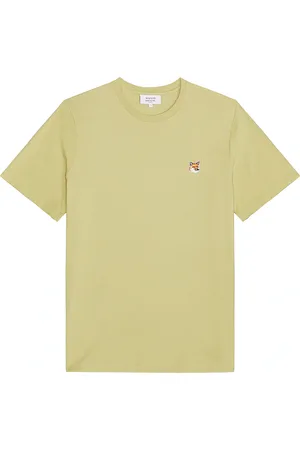 Maison Kitsuné Fox Head Patch Regular T-Shirt in - Olive. Size L (also in M, S, XL/1X).