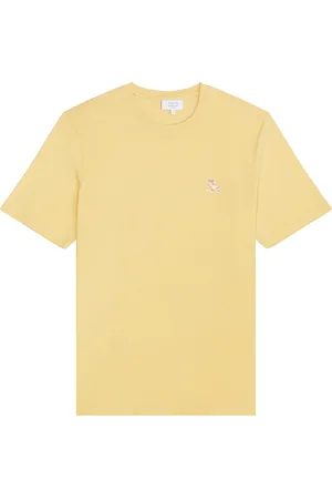 Maison Kitsuné Chillax Fox Patch Regular T-Shirt in - Beige. Size L (also in M, S, XL/1X).