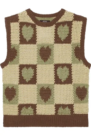 rice nine ten Crochet Knit Heart Vest in - . Size all.