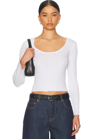 ENZA COSTA Pointelle Ballet Top in - . Size M (also in S, XS).