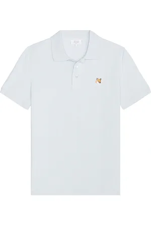 Maison Kitsuné Fox Head Patch Regular Polo in - Baby Blue. Size L (also in M, S, XL/1X).