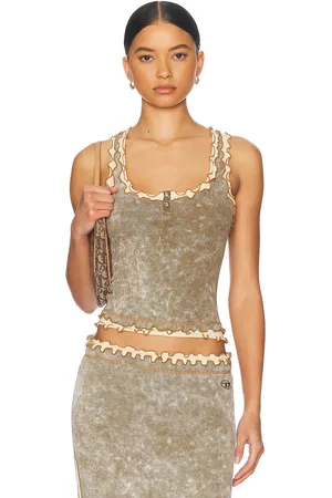 Diesel Cropped Tank Top in - Brown. Size L (also in M, S, XS).