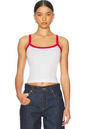 GRLFRND Cami Top in - White. Size L (also in M, S, XL, XS, XXS).