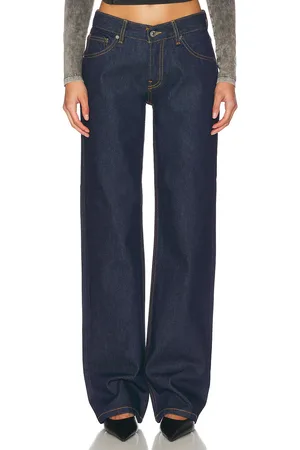 EB DENIM Low Rise Baggy in - Blue. Size 24 (also in 25, 26, 27, 28, 29).