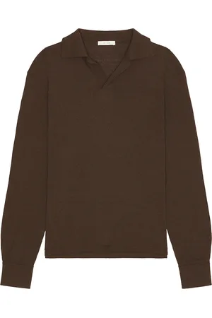 The Row Stafford Top in - Brown. Size M (also in S, XL/1X).