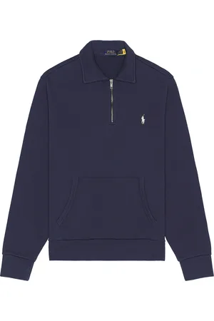 Ralph Lauren Loopback Terry 1/2 Zip Sweatshirt in - Blue. Size L (also in M, XL/1X).
