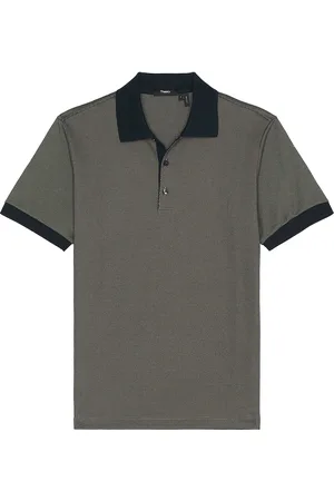 THEORY Geo Jacquard Polo in - Grey. Size S (also in ).