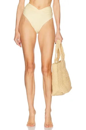 Shani Claire Bikini Bottom in - Lemon. Size L (also in M, XS).