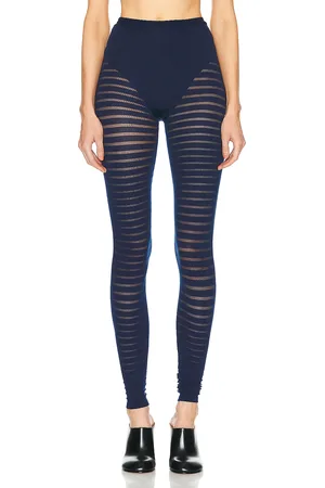 Alaïa Striped Legging in - Navy. Size 34 (also in ).