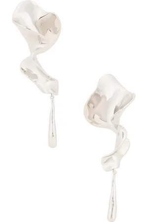 Khaite Tidal Earrings in - Metallic . Size all.