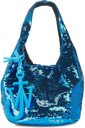 J.W.Anderson Mini Sequin Shopper Bag in - Teal. Size all.