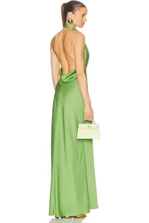 Simkhai Reannon Draped Gown in - Green. Size 2 (also in ).