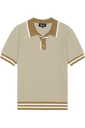 SER.O.YA Ethan Knit Polo in - Green. Size M (also in S, XL/1X).