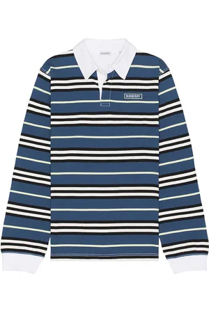 Burberry Long Sleeve Stripe Rugby Polo in - Blue. Size M (also in ).