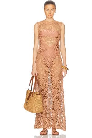 Norma Kamali Sleeveless Swing Maxi Dress in - Taupe. Size L (also in M, S, XL).