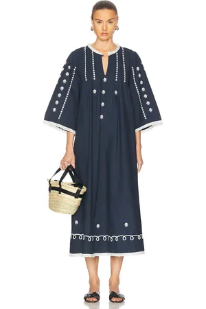 Skall Studio Freya Dress in - Navy. Size 34 (also in 36, 38, 40).