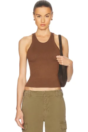 NILI LOTAN Lottie Tank Top in - Brown. Size L (also in M, S, XS).