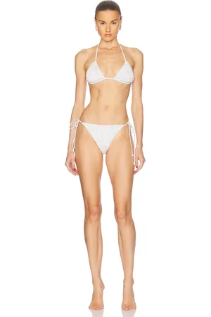 LOVESHACKFANCY Saoirse Bikini Set in - Baby Blue. Size L (also in M, S, XS).