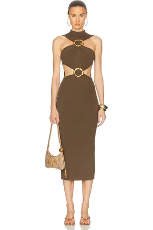 Cult Gaia Ambar Knit Dress in - Olive. Size L (also in S).