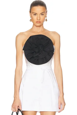 Carolina Herrera Rose Top in - Black. Size 6 (also in ).