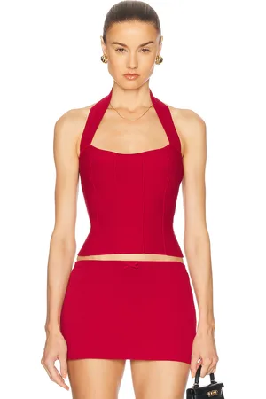 Mirror Palais Sleeveless Top in - Red. Size L (also in M, S, XS).