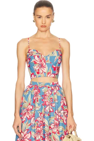 Ralph Lauren Sleeveless Bustier Top in - Blue. Size 0 (also in 2, 4, 6).