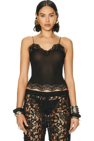 Saint Laurent Sheer Tank Top in - Black. Size 40 (also in ).