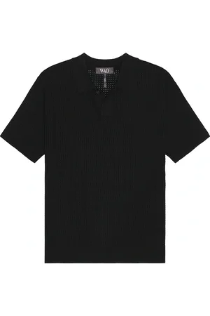 WAO Relaxed Open Knit Polo in - . Size L (also in M, S, XL/1X).