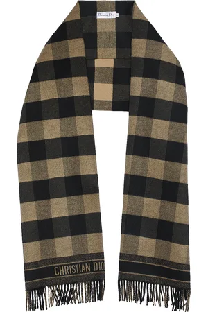 Dior Striped Knit Shawl in - Black. Size S (also in ).