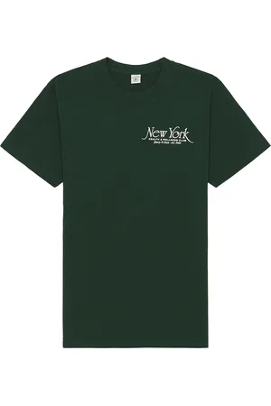 Sporty & Rich NY 94 T-Shirt in - Green. Size L (also in M, XL/1X).