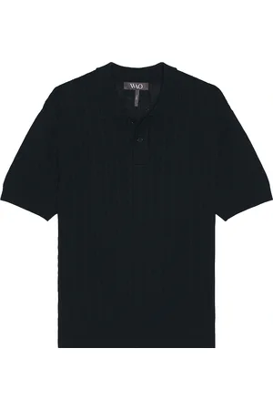 WAO Cable Knit Short Sleeve Polo in - . Size L (also in M, S, XL/1X).