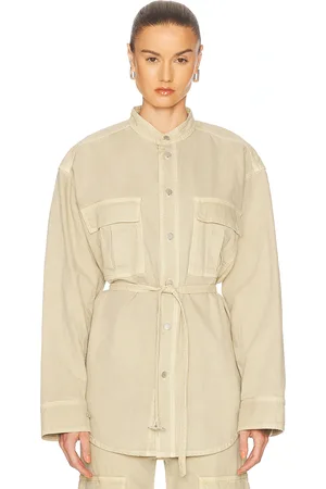 haikure Ivonne Twill Jacket in - Beige. Size M (also in S, XS).