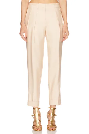 Tom Ford Tailored Double Pleat Pant in - Cream. Size 34 (also in 40).