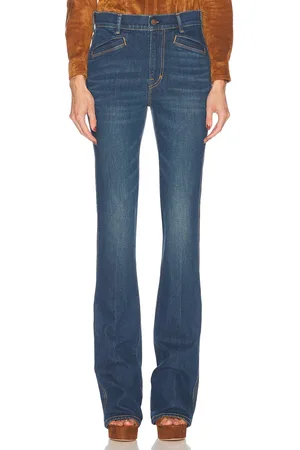 Tom Ford Flare Jean in - Blue. Size 24 (also in 25, 27, 28).