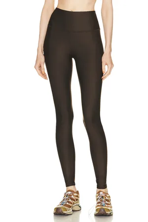 alo High Waisted Airlift Legging in - Chocolate. Size L (also in M, S, XS).