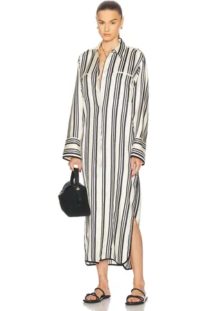 Heirlome Viviana Stripe Shirt Dress in - Black,White. Size M (also in S, XS).