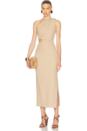Max Mara Nievo Dress in - Beige. Size 4 (also in ).
