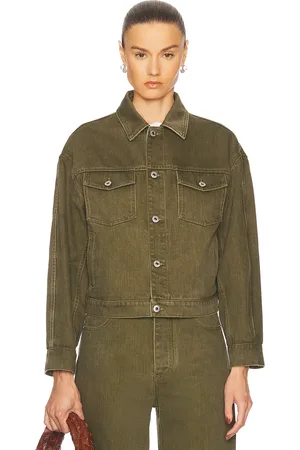 Bottega Veneta Denim Jacket in - Olive. Size 40 (also in ).