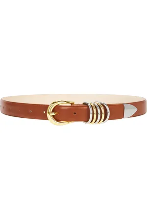 DEHANCHE Hollyhock Mixed Metal Belt in Terre Silver & Gold - Burnt Orange. Size L (also in M, S, XL, XS).