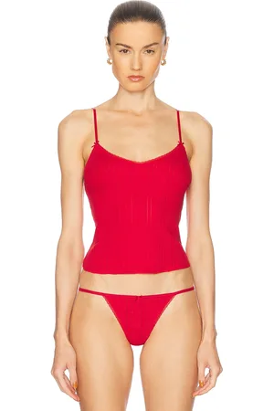 Cou Cou Intimates The Long Cami Top in - Red. Size L (also in M, S, XL, XS).