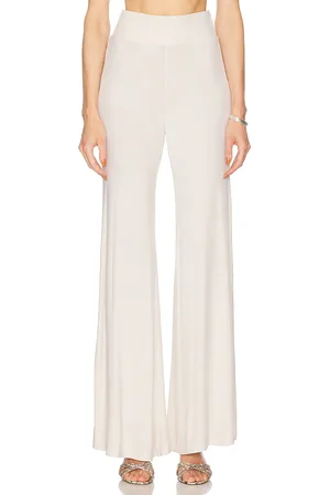 ENZA COSTA Silk Knit Bias Pant in - Cream. Size L (also in M, S, XS).