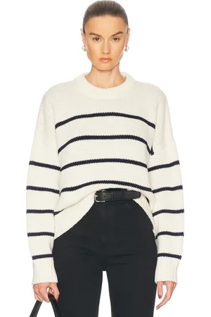 Jenni Kayne Chloe Crewneck Sweater in - Ivory. Size L (also in M, S, XL, XS).