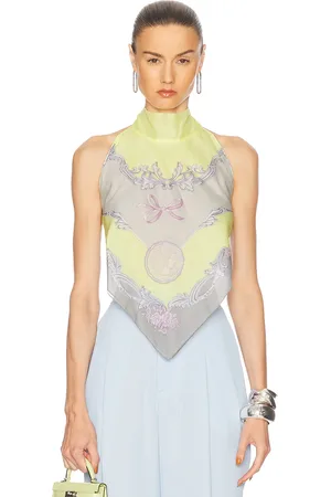 VERSACE Swim Scarf Top in - Yellow,Light Grey. Size L/XL (also in ).