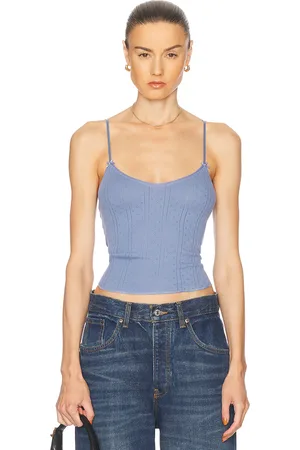 Cou Cou Intimates The Long Cami Top in - Blue. Size L (also in M, S, XL, XS).