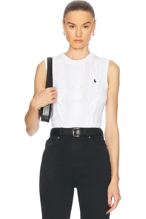 Ralph Lauren Cable-knit Cotton Cropped Vest in - . Size XL (also in ).