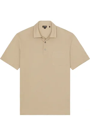 Ermenegildo Zegna Pure Cotton Piquet Polo in - Taupe. Size 48 (also in 50, 52).