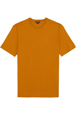 Ermenegildo Zegna Pure Cotton T-shirt in - Brown. Size 46 (also in 48, 50, 52).